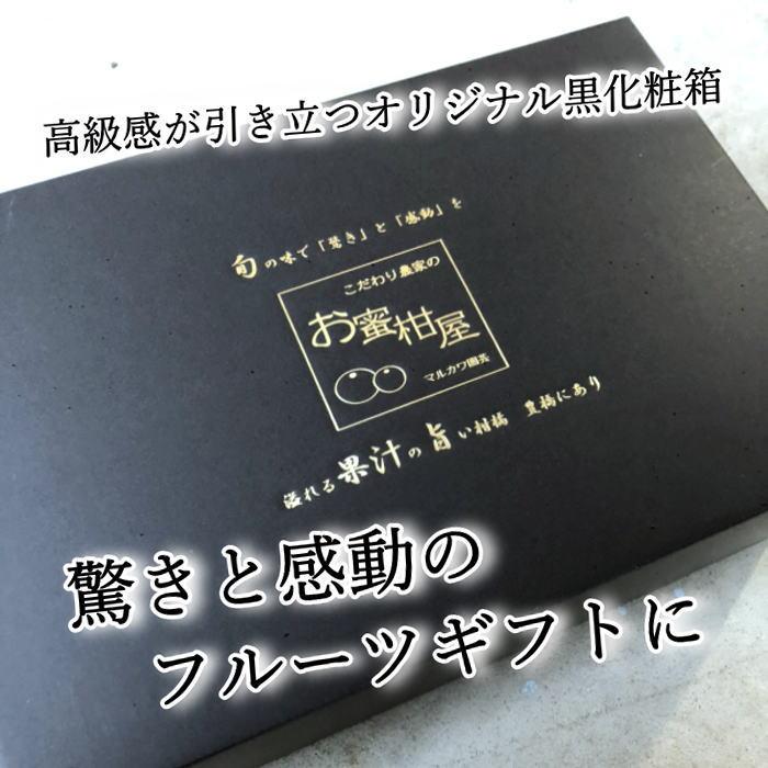 ハウスみかん お中元 甘い 送料無料 ギフト 高級 贈答 農家直送 新鮮 濃厚 (04) 蜜ツ星 みつぼし 黒の化粧箱(中) Ｍサイズ 秀品 １２玉 |  | 09