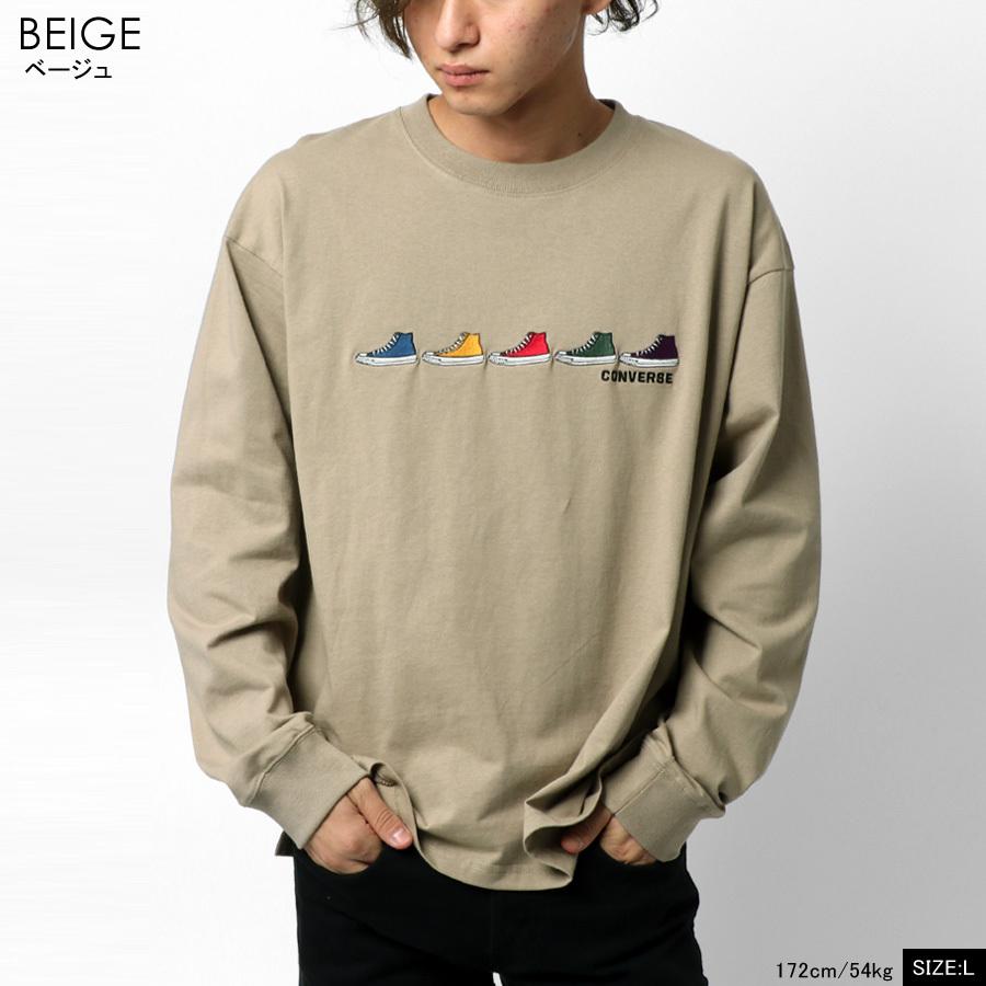 Tシャツ メンズ Converse コンバース 長袖 シューズ スニーカー 刺繍 ティーシャツ ロンティー ロンt マルカワ 通販 Yahoo ショッピング