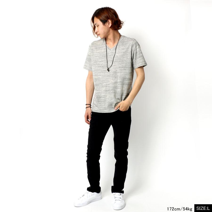 Tシャツ メンズ 半袖 Vネック 無地 杢 ネックレス付き ティーシャツ カットソー シンプル マルカワ 通販 Yahoo ショッピング