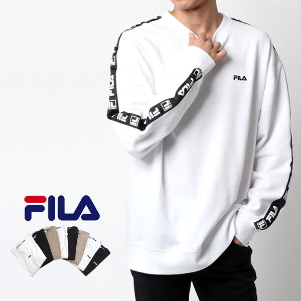 本物保証!-FILA トレーナー メンズ スウェット ブランド LL ホ•ワイ•ト
