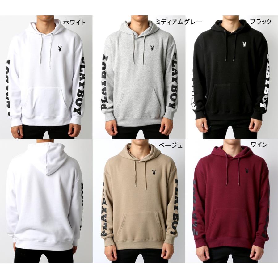 パーカー メンズ Playboy プレイボーイ 裏起毛 袖 ロゴ プリント プルオーバー プルパーカー マルカワ 通販 Yahoo ショッピング