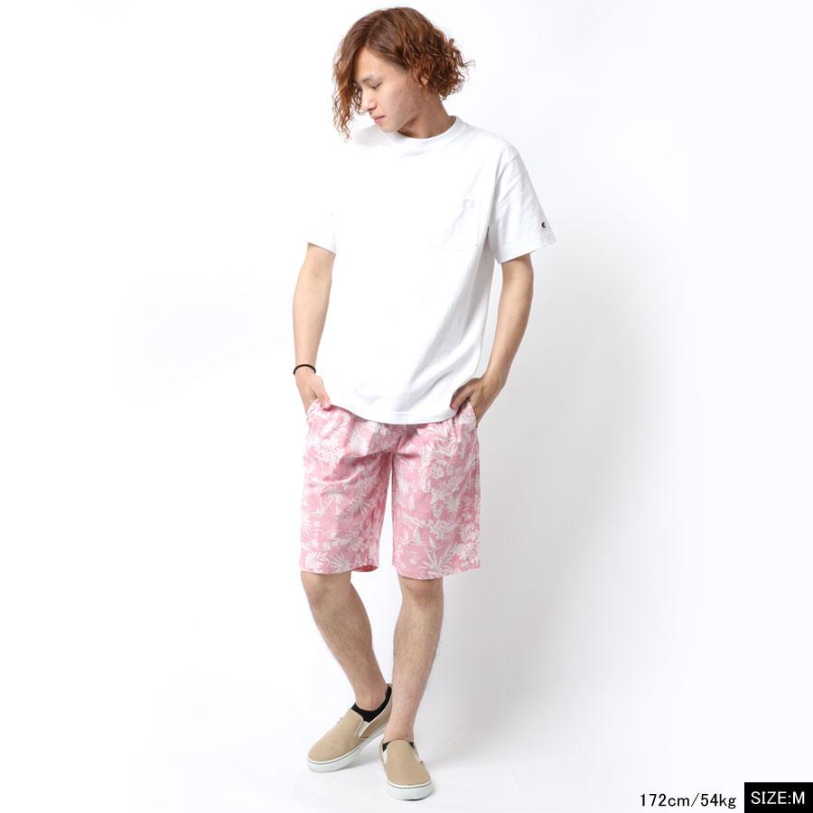 ハーフパンツ メンズ アロハ 花柄 ボタニカル プリント 裏使い ショートパンツ イージーパンツ ボトム 短パン 父の日 マルカワ 通販 Yahoo ショッピング