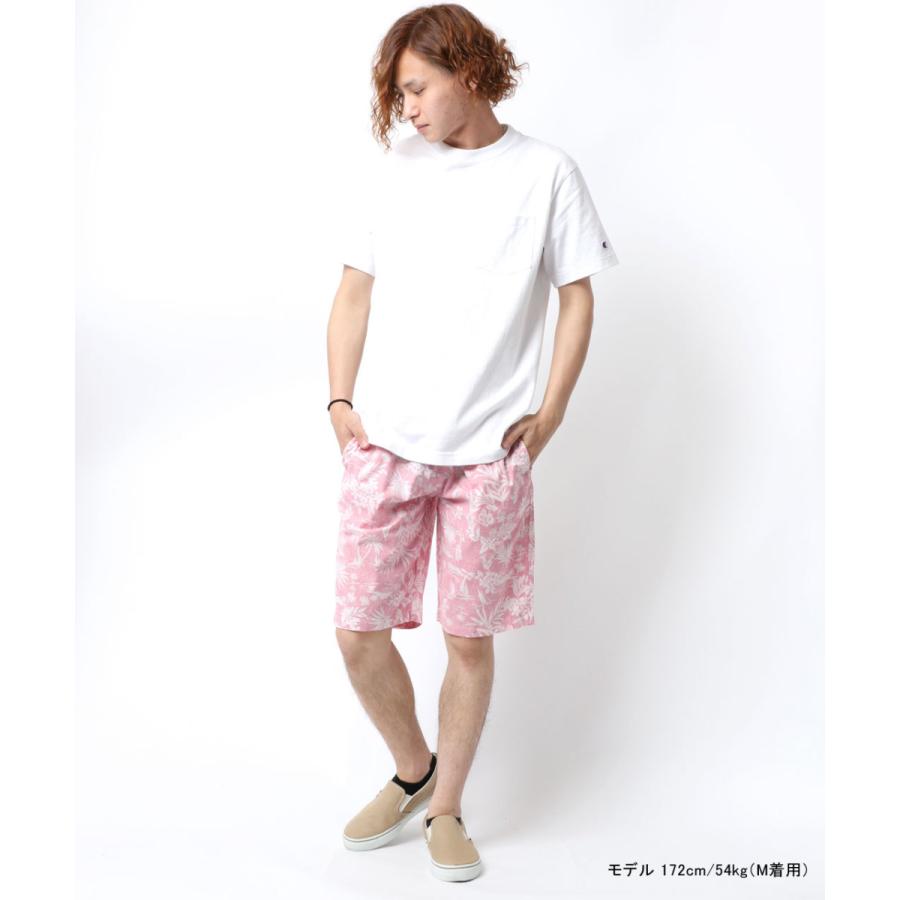 ハーフパンツ メンズ アロハ 花柄 ボタニカル プリント 裏使い ショートパンツ イージーパンツ ボトム 短パン 父の日 マルカワ 通販 Yahoo ショッピング