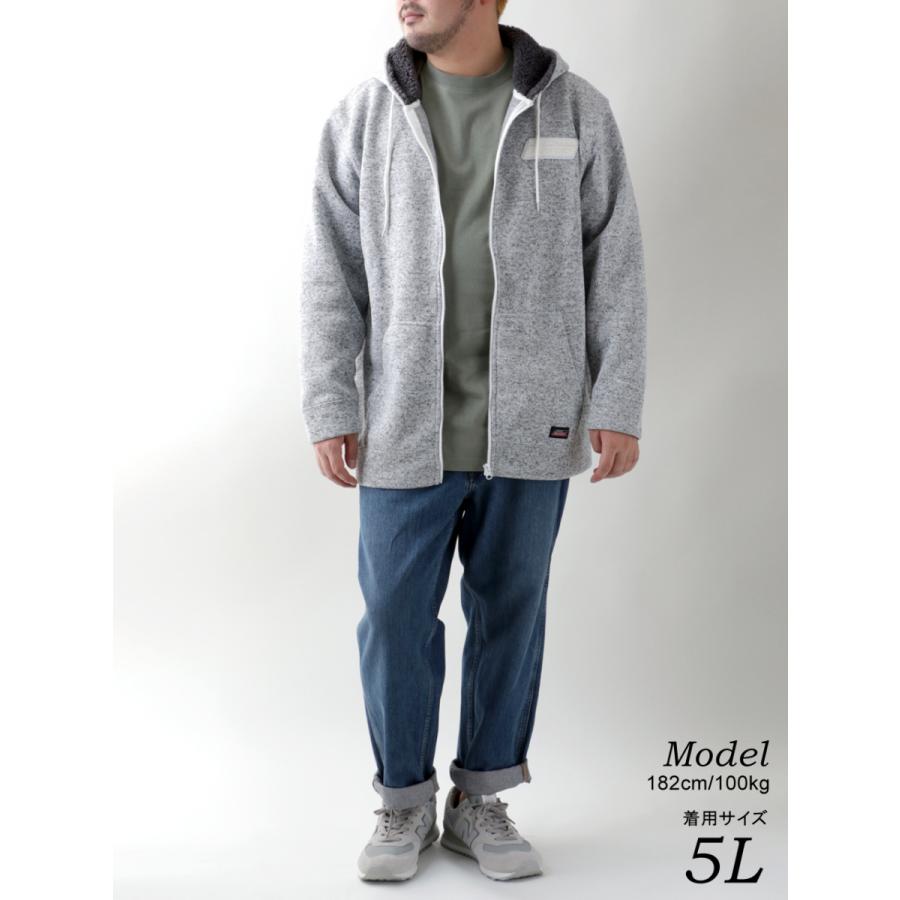 大きいサイズ メンズ パーカー Genuine Dickies ディッキーズ 裏起毛 ニットフリース フルジップ ジップアップ マルカワ 通販 Yahoo ショッピング