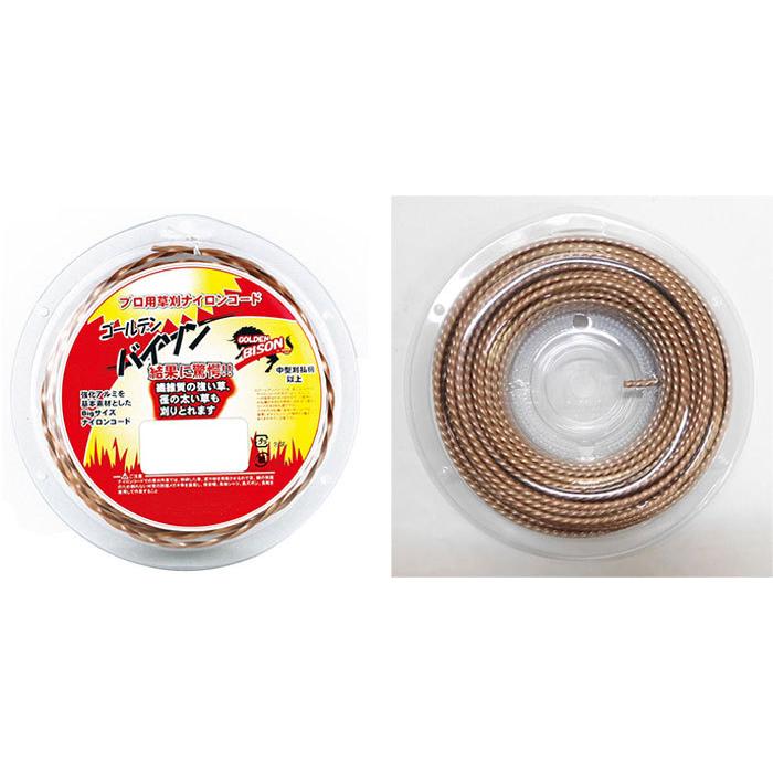 バイソンカッター＋4.0mm四角ツイスト22m巻 セット 4.0mm角ナイロン