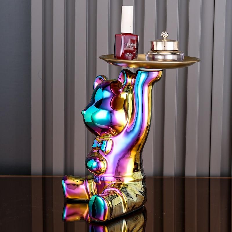 KARE クマのトレイ付き置物 バトラースタンディングベア デコフィギア - オブジェ・置物の通販