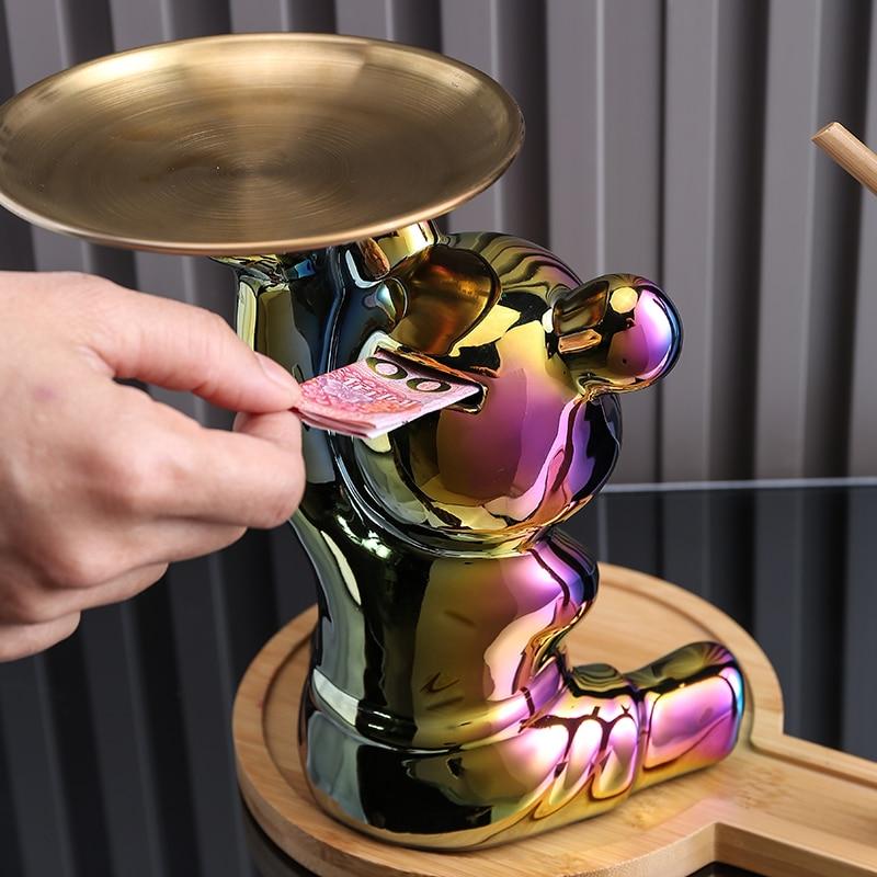 くま 置き物 トレイ 収納 インテリア 小物置き 小物入れ オブジェ