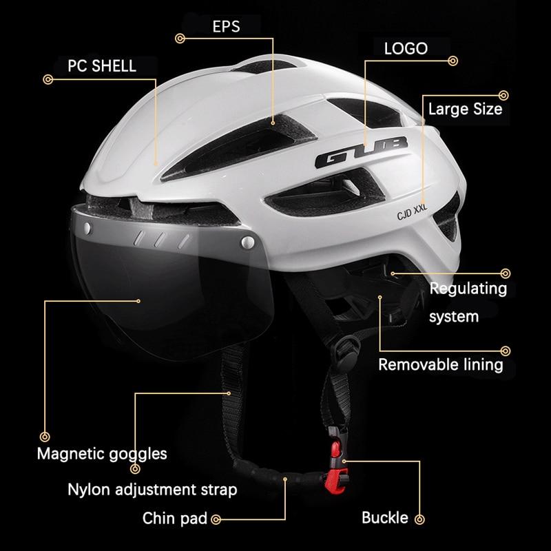 自転車 ヘルメット 大きいサイズ XXL ロードバイク MTB 大人 男性 女性 61-65cm メンズ レディース ライト サイクリングキャップ おしゃれ CE認証｜marukeya｜06