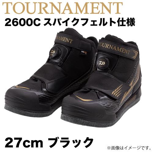 ダイワ トーナメントフィッシングシューズ2600C 27cm ブラック 