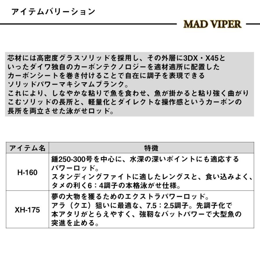 DAIWA（ダイワ） 25 マッドバイパー 泳がせSP H-160 船竿 大物 泳がせ