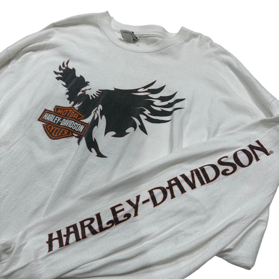 【XXXL】USA 古着 ハーレーダビッドソン Harley-Davidson ロングスリーブ 長袖 Tシャツ クルーネック プリント グレー 3XL｜marukinstore2020｜02