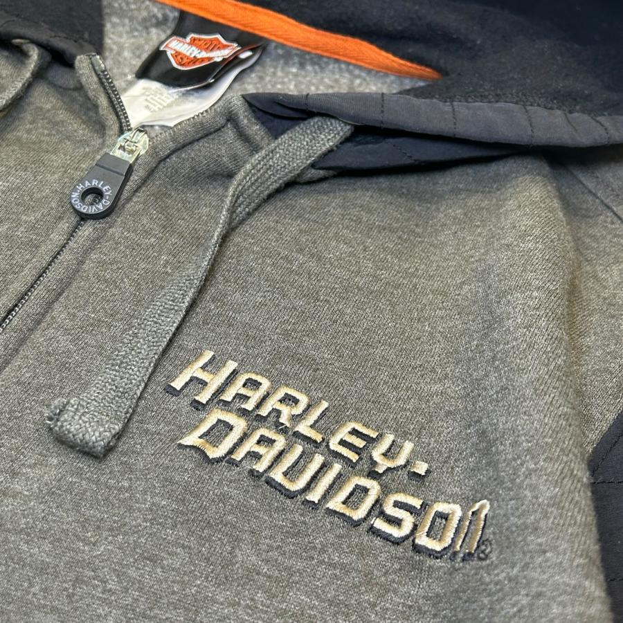 Harley-Davidson 刺繍ロゴ ニットジャケット L ジップアップ Harley-Davidson 刺繍ロゴ ニットジャケット L ジップアップ Harley