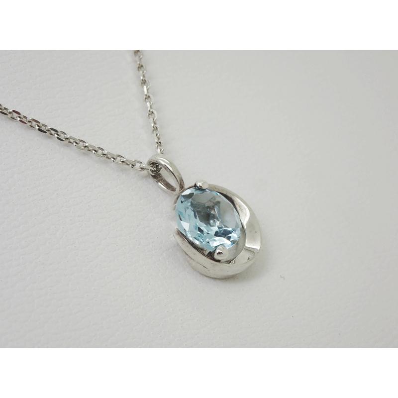 スタージュエリー ブルートパーズ ペンダント ネックレス シルバー925  