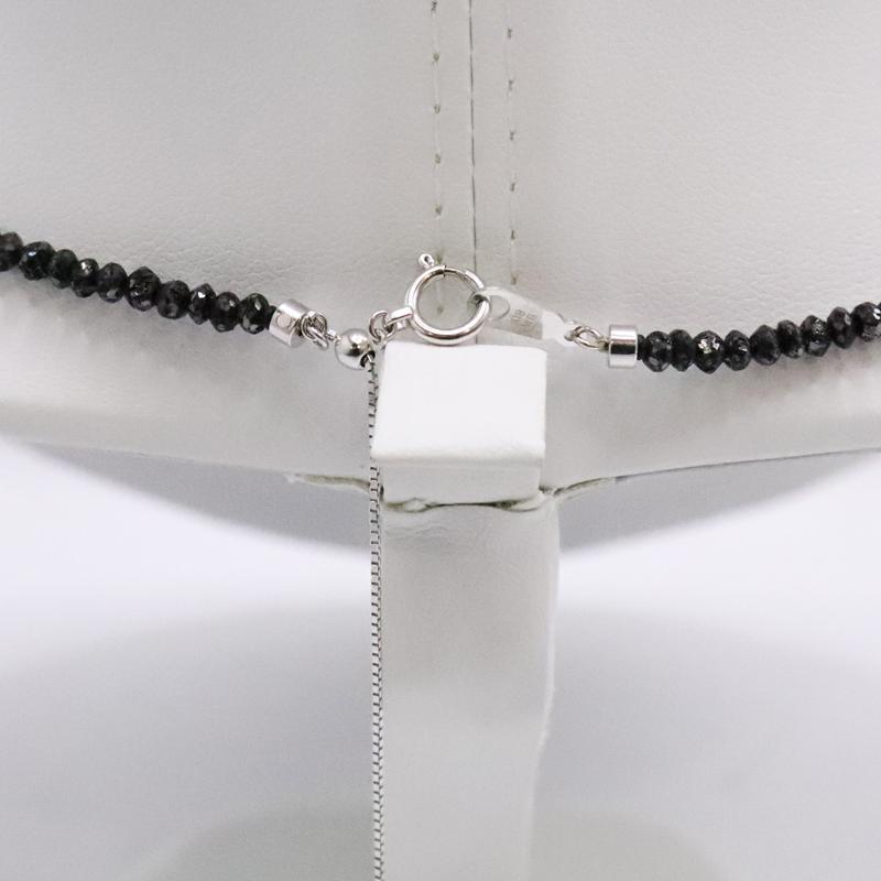 天然ブラックダイヤモンドネックレス、重约22ct K18WG 天然ブラックダイヤモンド ネックレス D30.00ct 重量約7g ネック
