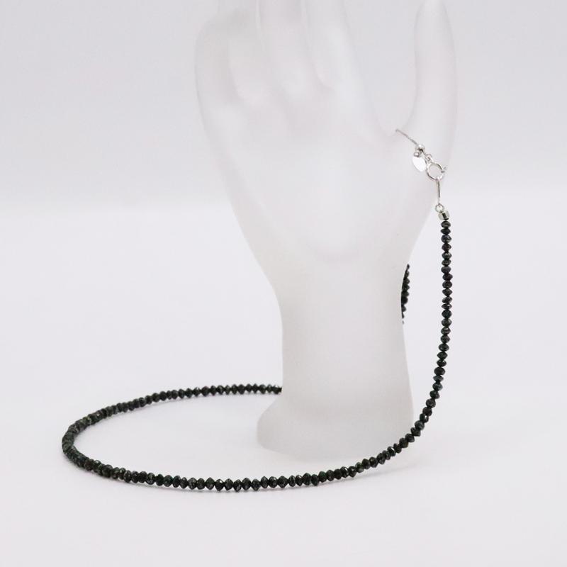 K18WG 天然ブラックダイヤモンド ネックレス D30.00ct 重量約7g ネック
