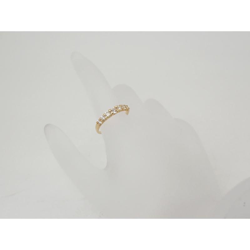 K18 ダイヤモンド ハーフサークル ハーフエタニティ リング 0.70ct  