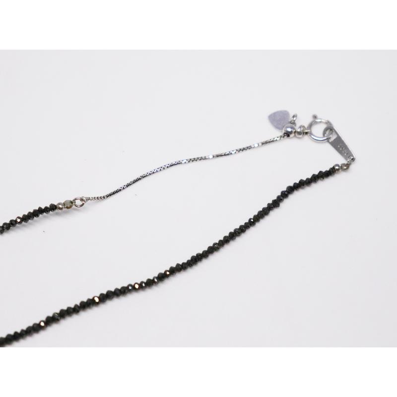K18 WG ブラックダイヤモンド ネックレス BD14.10ct 約3.7g ネック約