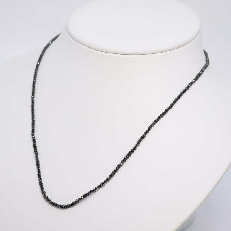 K18 WG ブラックダイヤモンド ネックレス BD14.10ct 約3.7g ネック約