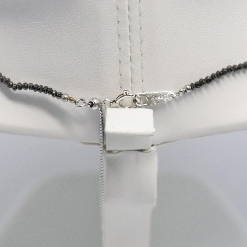 K18 WG ブラックダイヤモンド ネックレス BD14.10ct 約3.7g ネック約