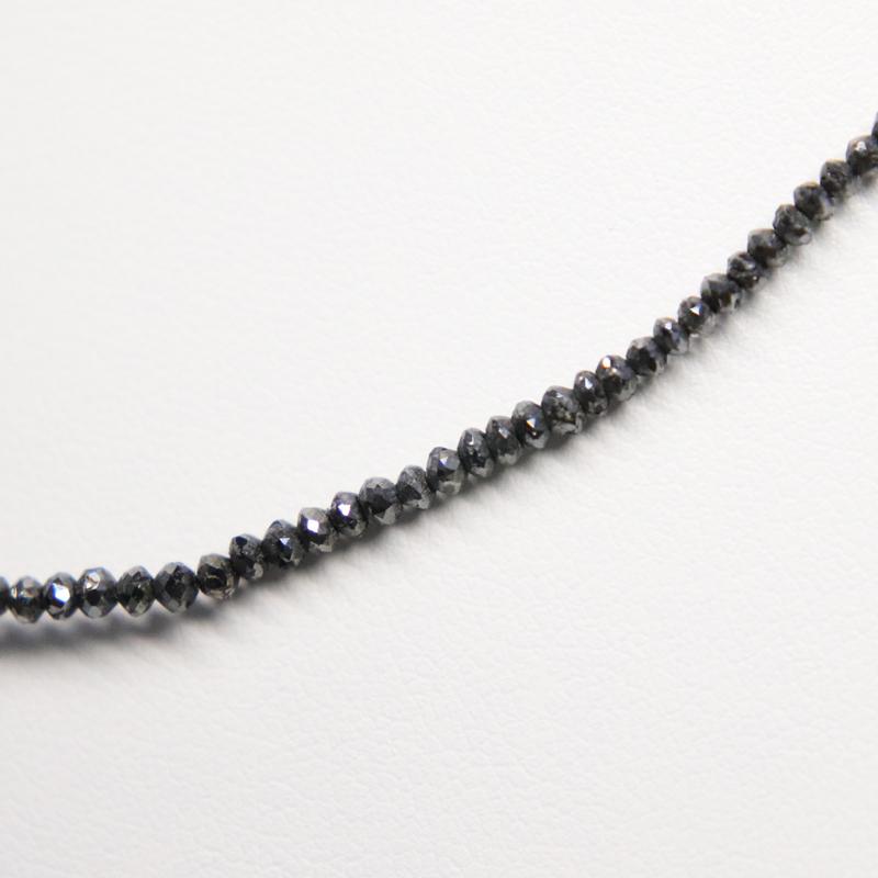 K18 WG ブラックダイヤモンド ネックレス BD14.10ct 約3.7g ネック約