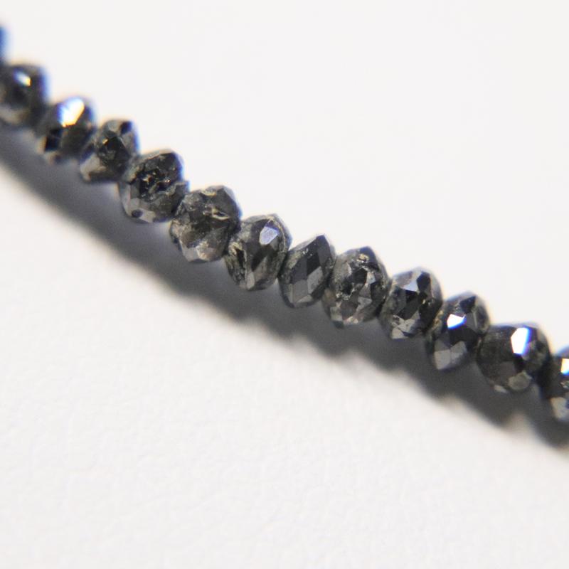 K18 WG ブラックダイヤモンド ネックレス BD14.10ct 約3.7g ネック約