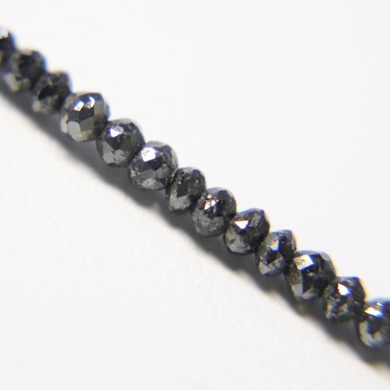K18 WG ブラックダイヤモンド ネックレス BD14.10ct 約3.7g ネック約