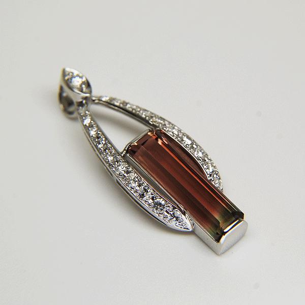 PT900 パーティーカラー トルマリン ペンダント 3.87ct 新品仕上げ 