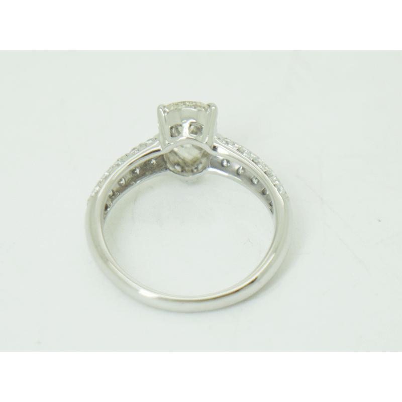 Pt900 プラチナ　ペアーシェイプ　天然ダイヤモンド　リング　D1.519　0.45ct　鑑定書付　#13号　5.1g　新品仕上げ済　美品｜marukou78｜05