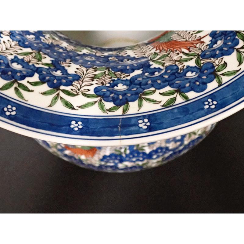 葉山有樹 作 花瓶 伝統工芸 葉山壺 松藤鶴 極上の彩で魅せる傑作品 ※訳