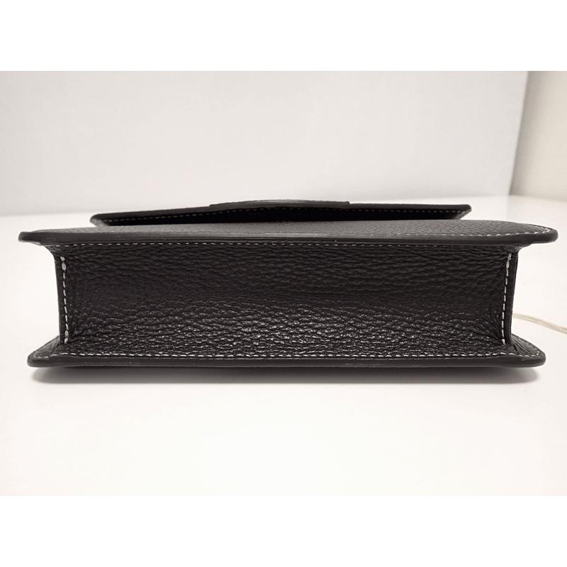 【新品未使用】Valuel by Silvano Biagini バッグ ショルダー 斜め掛け 型押しレザー ブラック 黒 シルヴァーノビア ...