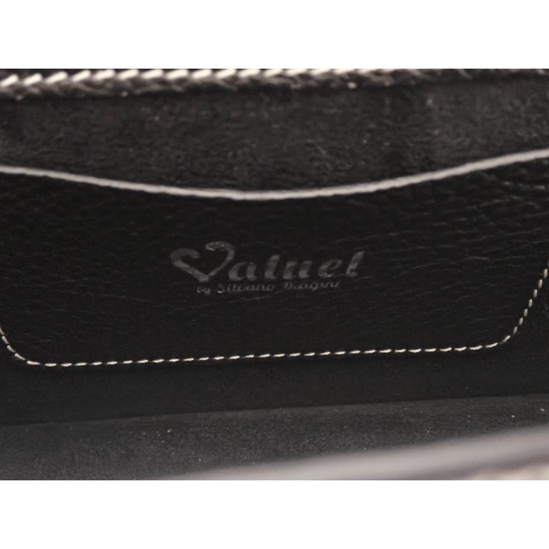 【新品未使用】Valuel by Silvano Biagini バッグ ショルダー 斜め掛け 型押しレザー ブラック 黒 シルヴァーノビア ...