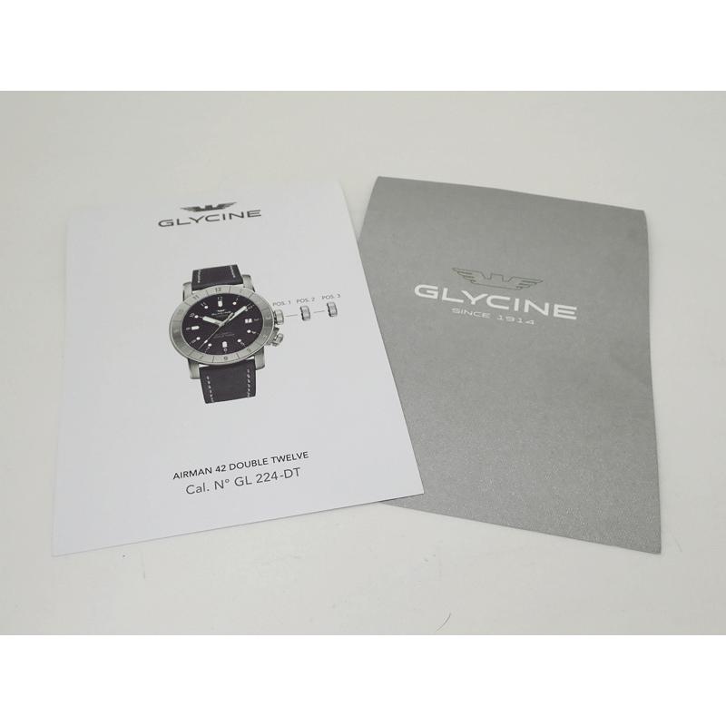 柔らかい GLYCINE Airman ワールドタイマー 自動巻き ウォッチ