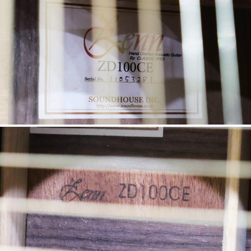 【ka_ju0821】ZENN ZD100CE ハードケース付属 Zenn ZD100CE】格安ブランドのハイエンドエレアコギター | あー