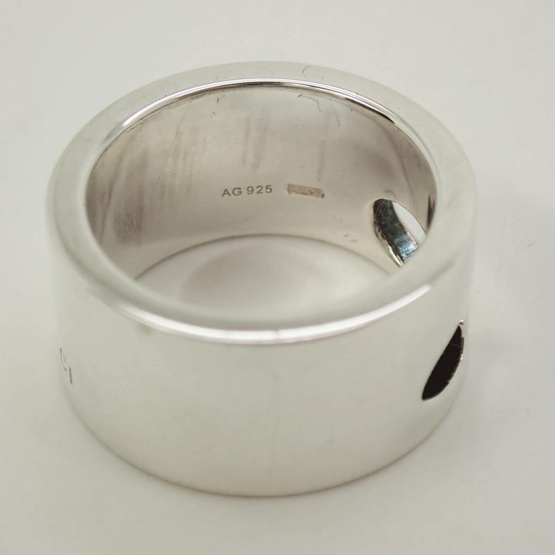 美品♪【グッチ】リング Gモチーフ 指輪 #9 日本サイズ9号弱 シルバー