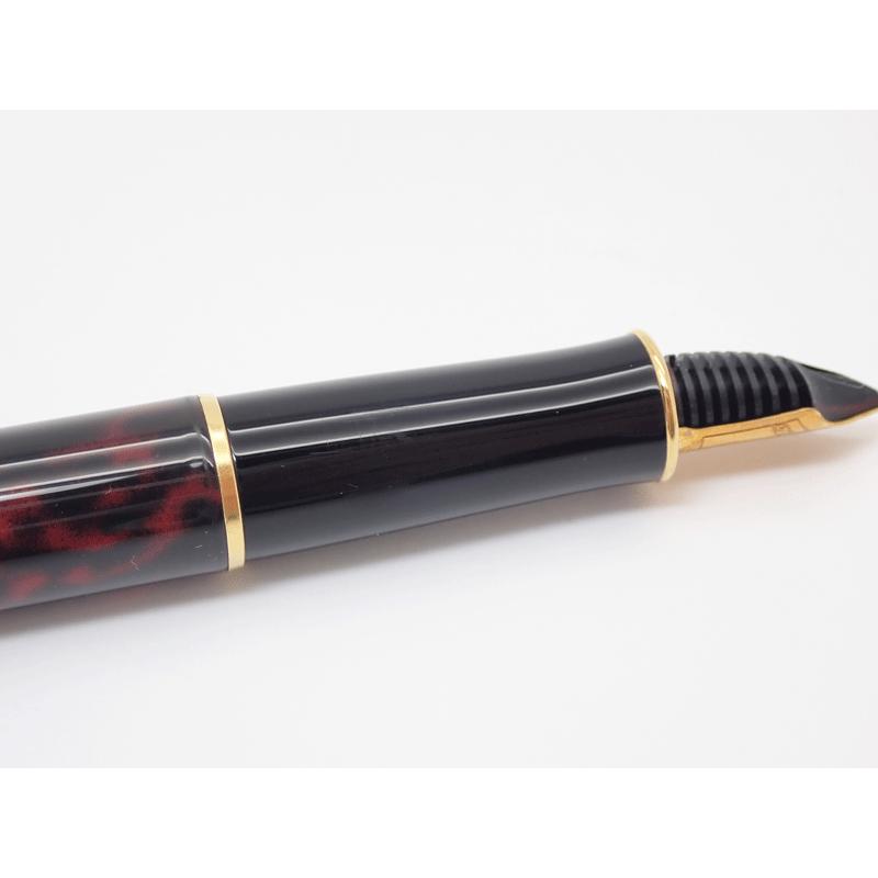 未使用】Parker Sonnet 万年筆 赤・黒マーブル K18 ほとんど使用してい