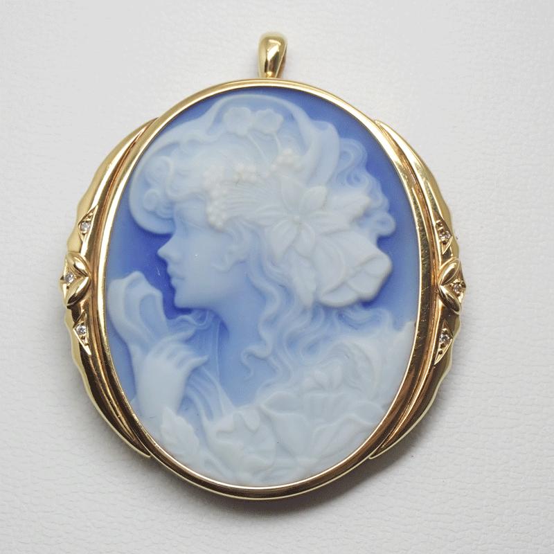 F.W.Klein フリードリッヒ.ウィルヘルム.クライン作 ストーンカメオ