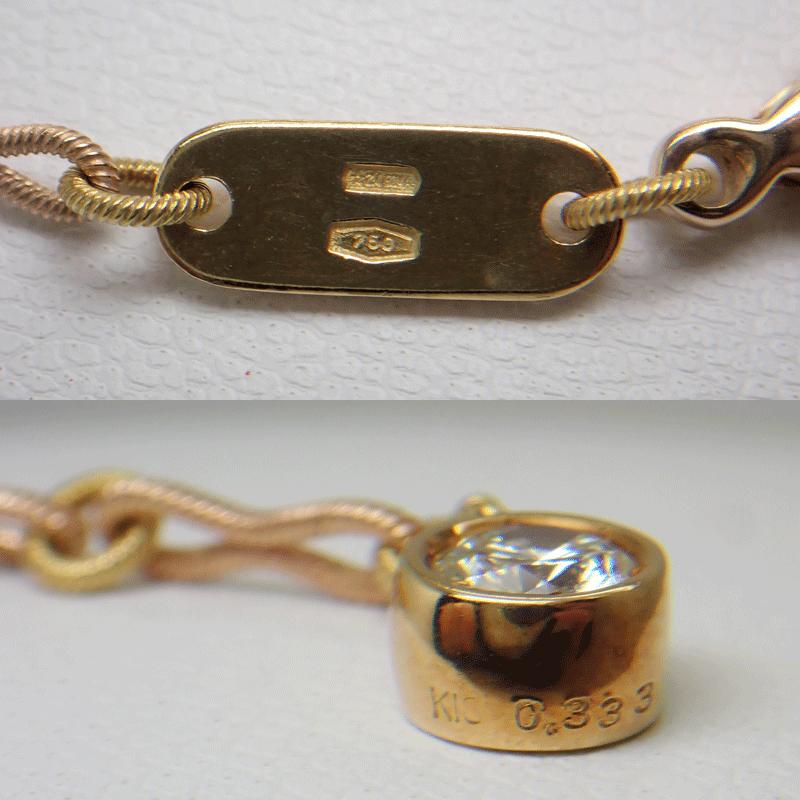 VAID ヴェイド ROMA 750 K18 イエローゴールド ダイヤモンド ネックレス D0.333ct 上質ダイヤ 美品 : マルコウ ...