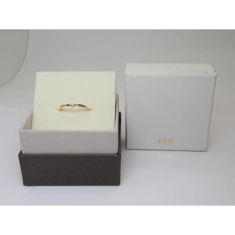 ete エテ K10YG レイヤード ダイヤモンド リング #15号 ※サイズ直しご
