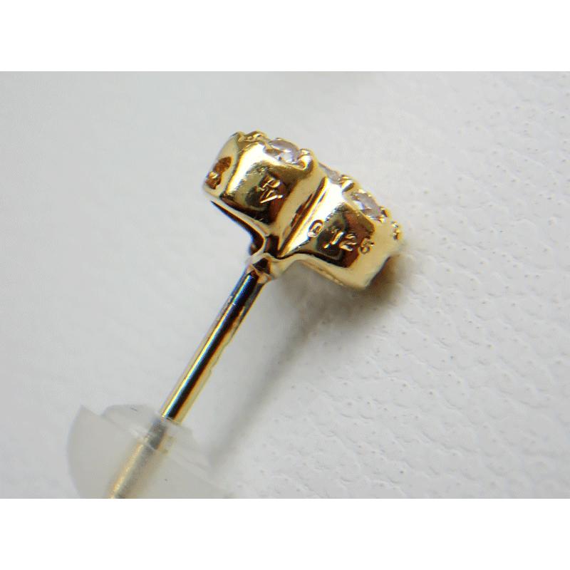 Ponte Vecchio ポンテヴェキオ K18 ハート パヴェダイヤ　ピアス　D 0.125ct D 0.125ct　美品　キャッチシリコン　送料無料！！｜marukou78｜07