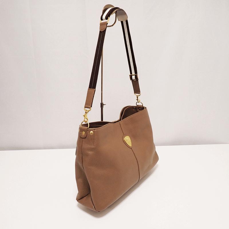 アタオ ATAO elvy エルヴィ 2WAY レザー ショルダーバッグブラウン