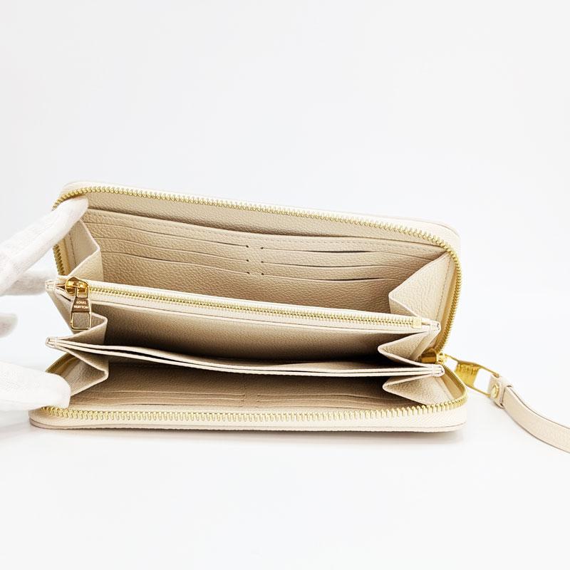 にゃんママ　ルイヴィトン ジッピーウォレット アンプラント クリーム ジッピー・ウォレット LOUIS VUITTON ルイヴィトン M81914 バイカラー