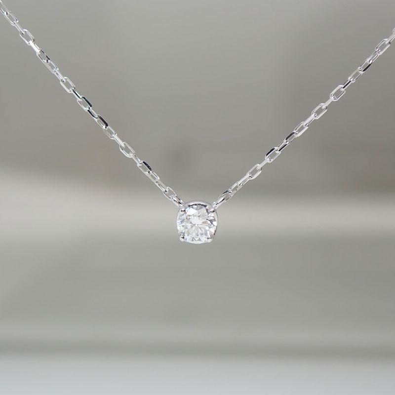 4℃（ヨンドシー） 【美品】4℃ K10WG ホワイトゴールド ダイヤモンド付