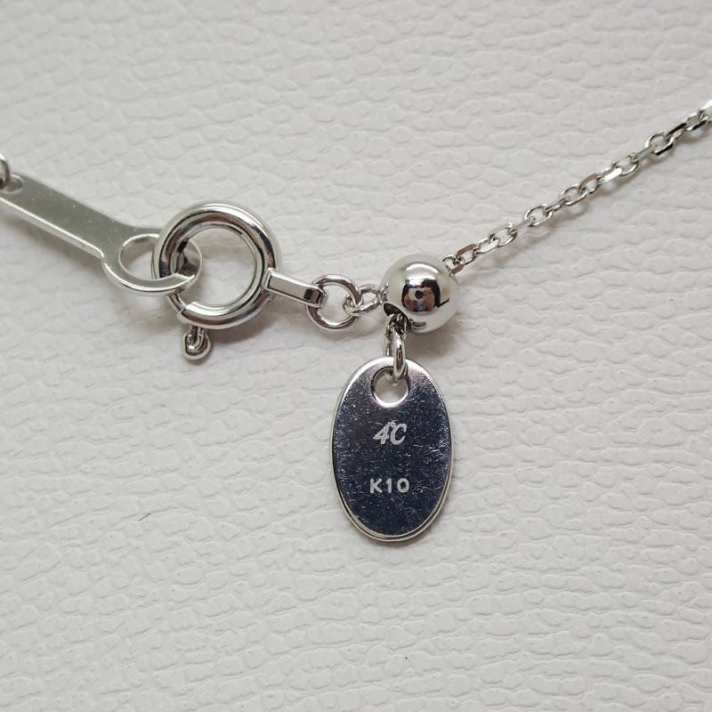 4℃（ヨンドシー） 【美品】4℃ K10WG ホワイトゴールド ダイヤモンド付