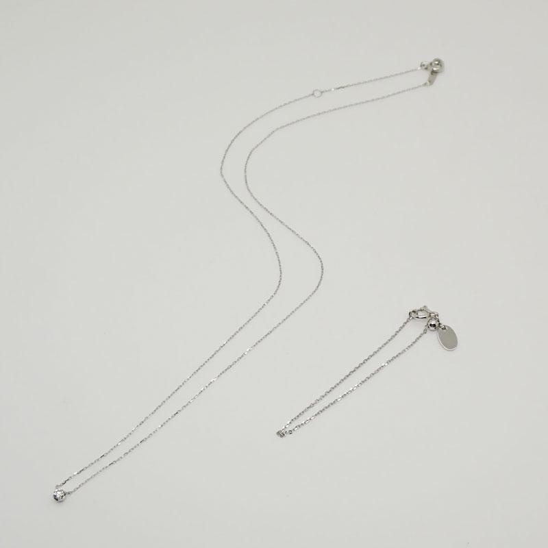 4℃（ヨンドシー） 【美品】4℃ K10WG ホワイトゴールド ダイヤモンド付