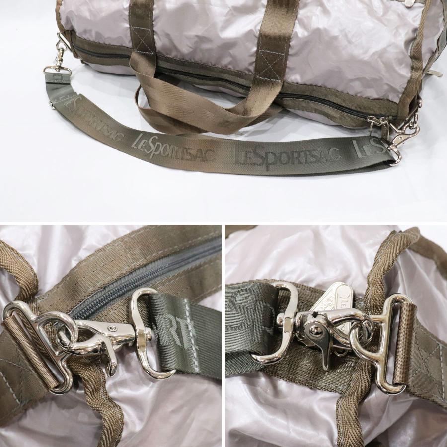 【レスポートサック】モノグラム 2way ボストンバッグ 大容量 グレージュ×茶 LeSportsac（レスポートサック） 2way ボストンバッグ ショルダー