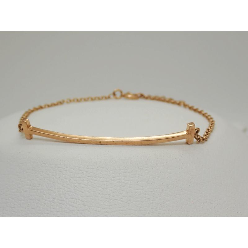 ティファニー Tスマイル ブレスレット 18金 K18ピンクゴールド