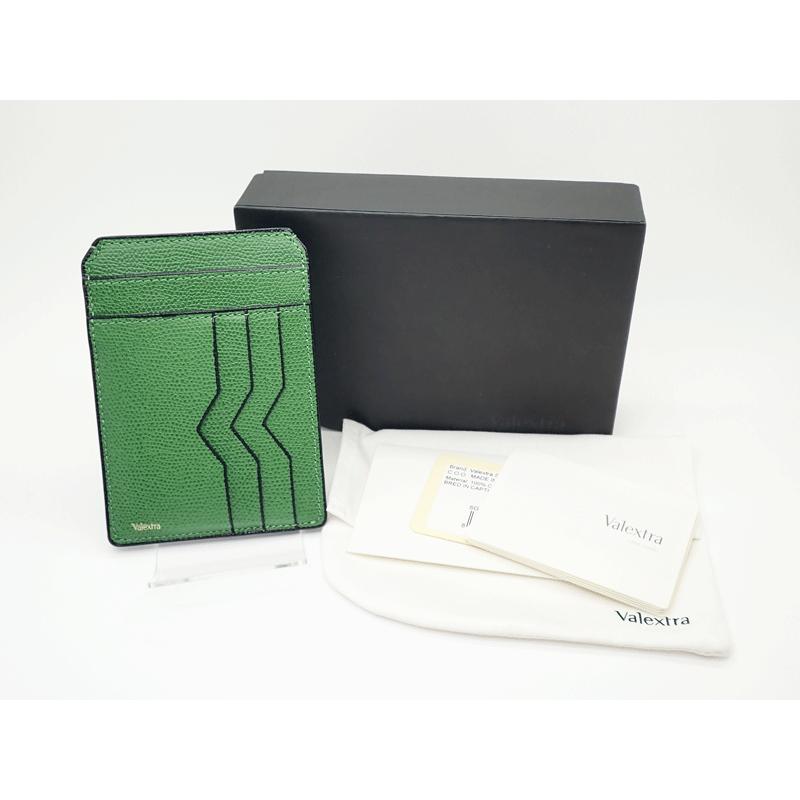 未使用】Valextra ヴァレクストラ カードケース 緑 sgnl0075028l99cc99