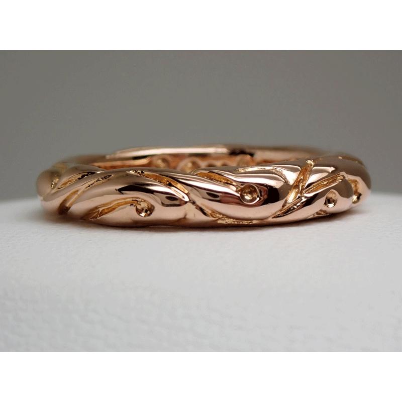ROYAL ORDER】ロイヤルオーダー 18K PG ピンクゴールド リボンバンド 