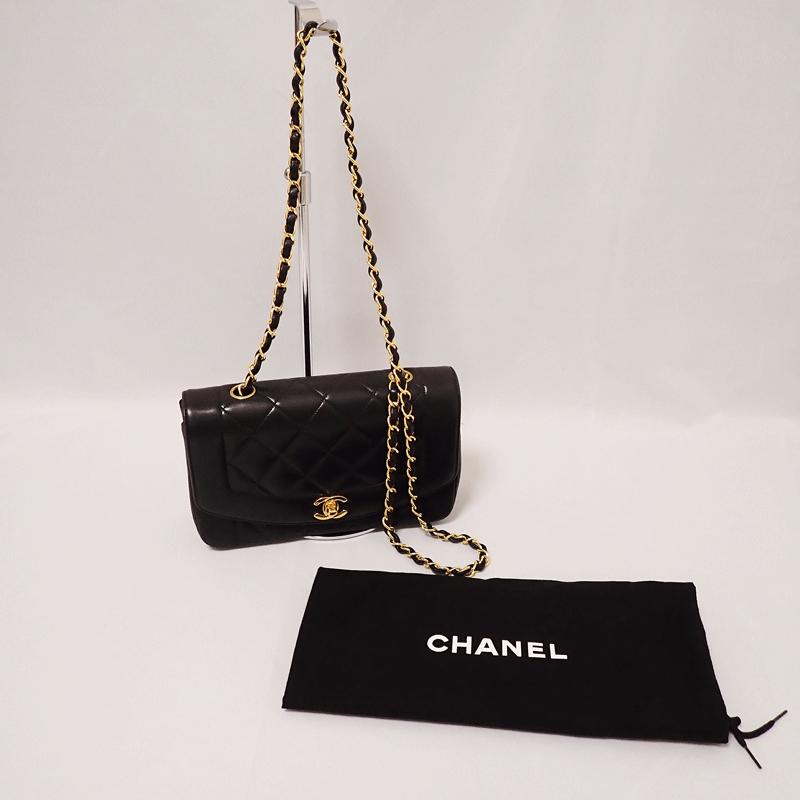 CHANEL シャネル ラムスキン マトラッセ ダイアナ シングル チェーン