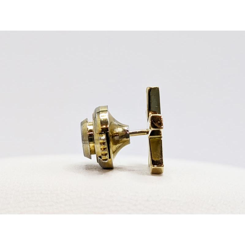 K18 ネクタイピン タイピン 1.5g 17mm ブラックダイヤモンド 0.06ct 